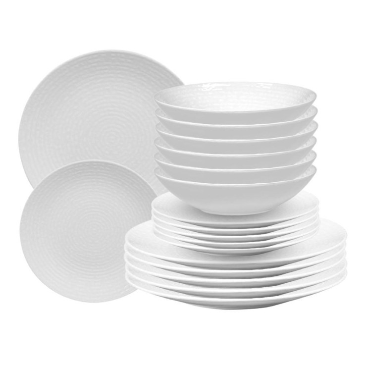 Service d'assiettes 18 pièces Ayra en grès