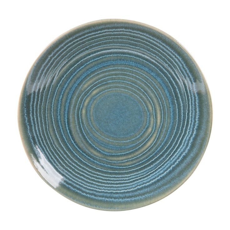 Assiette plate moon lagon 27 cm (lot de 6) en grès