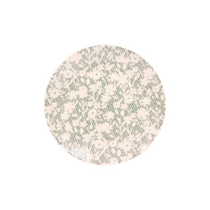 Assiette à dessert Léa verte 21 cm (lot de 6) en grès