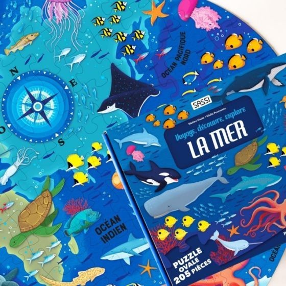 Coffret mers  et  océans : Livre & Puzzle