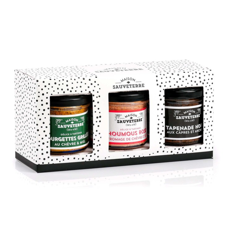 Assortiment de 3 tartinables sans viande - Lot de 3 verrines de 100g