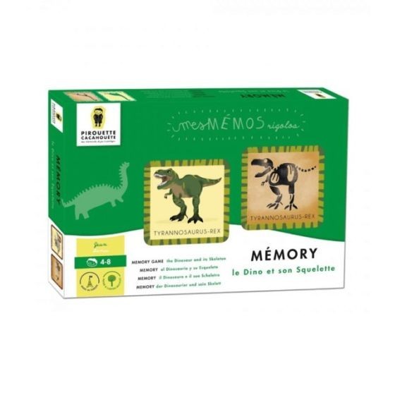 Mémo rigolo le dino et son squelette