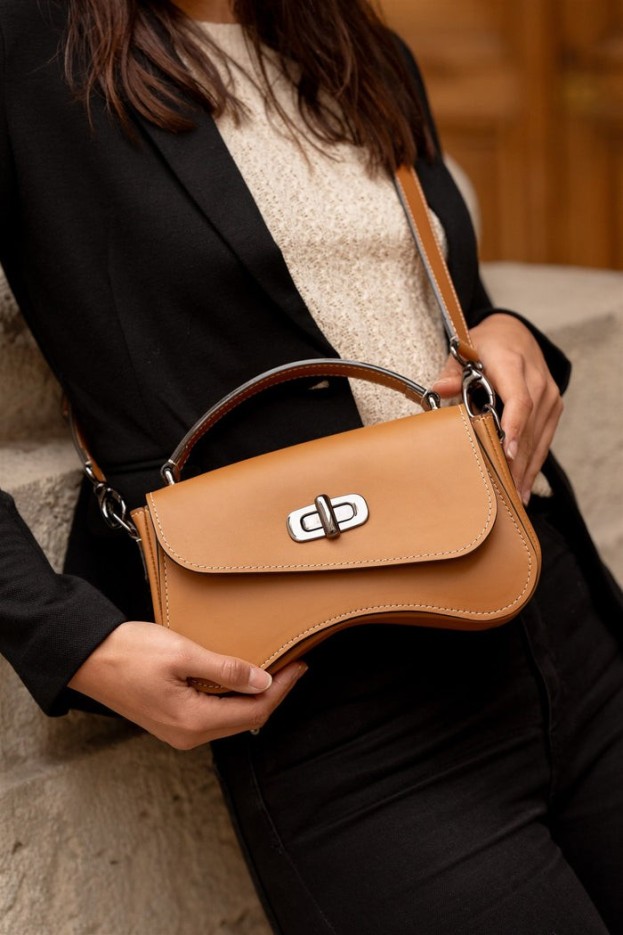 Sac baguette Jappeloup Cuir d'exception upcyclé