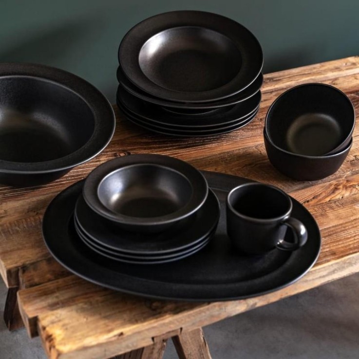 Service d'assiettes Neo 12 pièces en grès