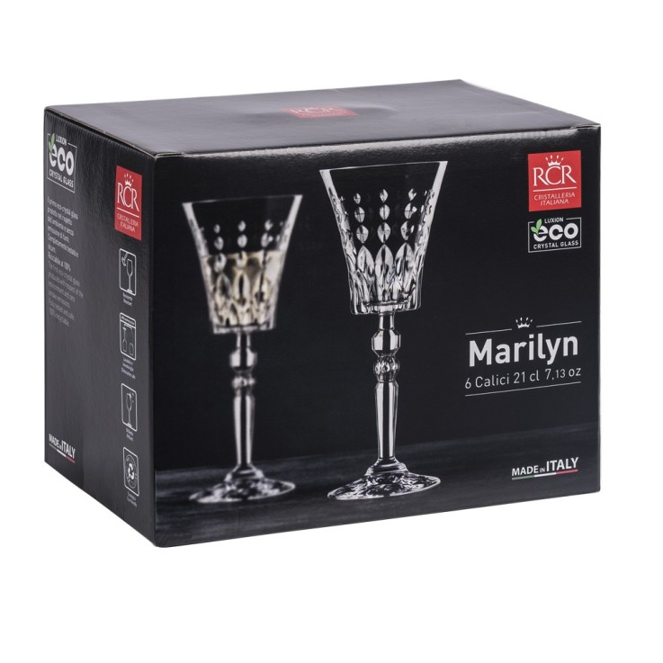 Verre à pied Marilyn 21 cl (lot de 6) en cristallin