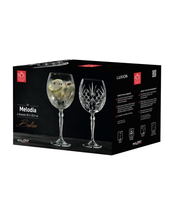 Boîte de 6 verres à pied...