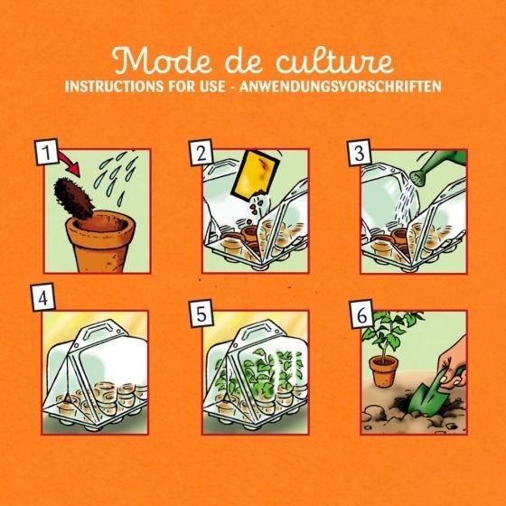Mini serre 6 pots - Mon premier Jardin bio à faire pousser