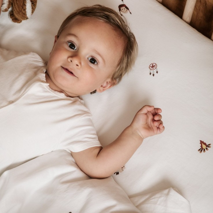 Drap housse Coton Bio pour Lit bébé Petite Plume