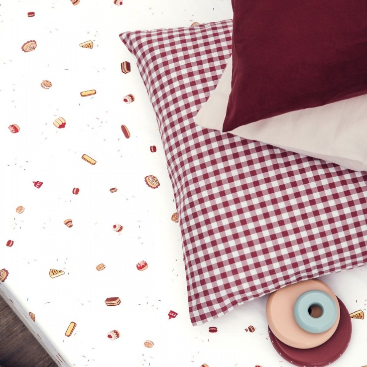 Drap housse Coton Bio pour Lit bébé Gourmandises