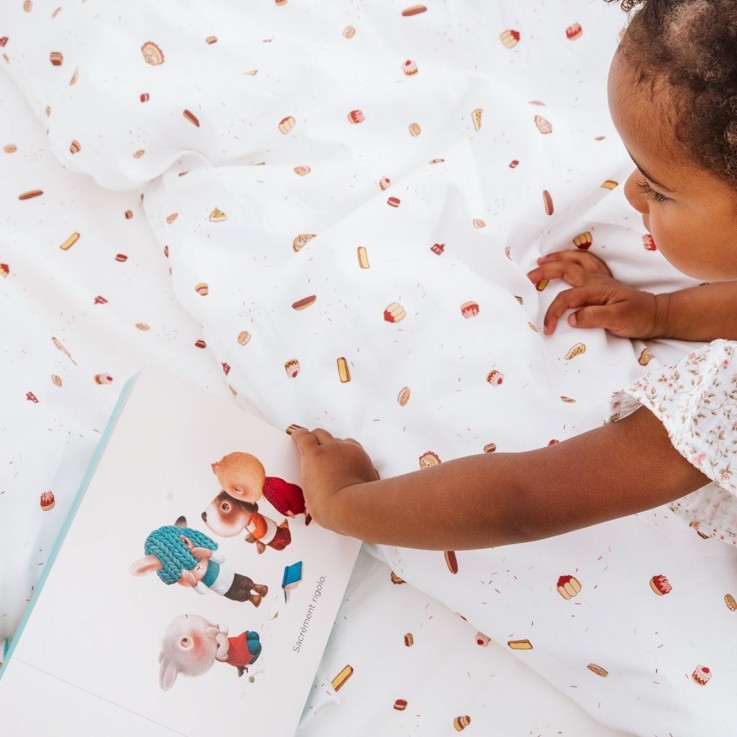 Drap housse Coton Bio pour Lit bébé Gourmandises