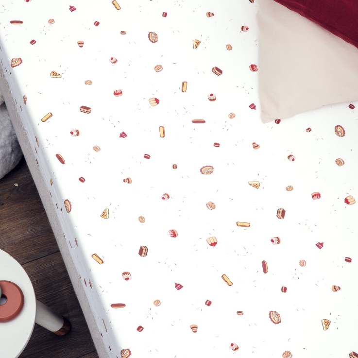 Drap housse Coton Bio Gourmandises 1 personne