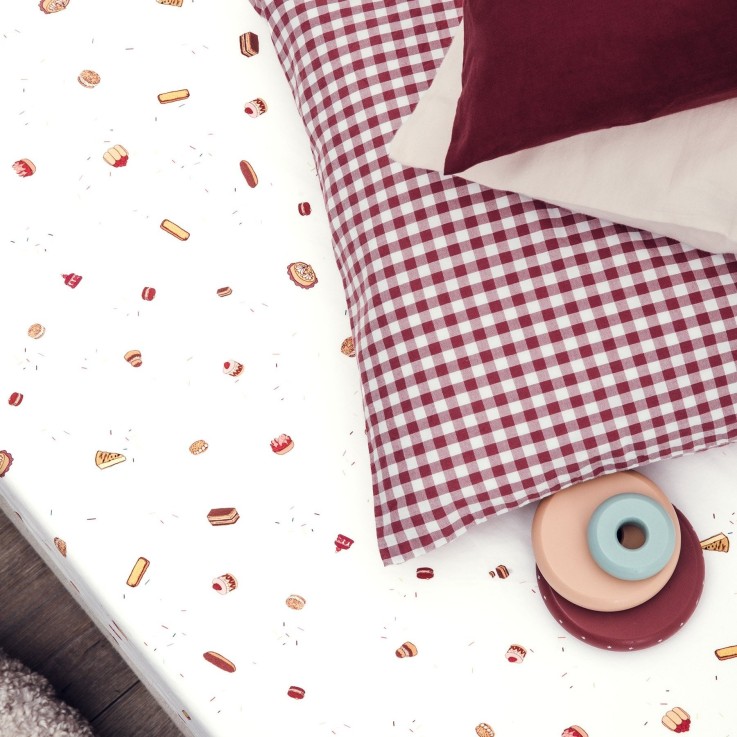 Drap housse Coton Bio Gourmandises 1 personne