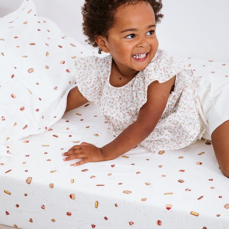 Drap housse Coton Bio Gourmandises 1 personne