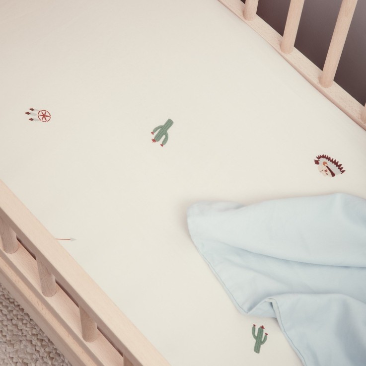Drap housse Coton Bio berceau Petite Plume