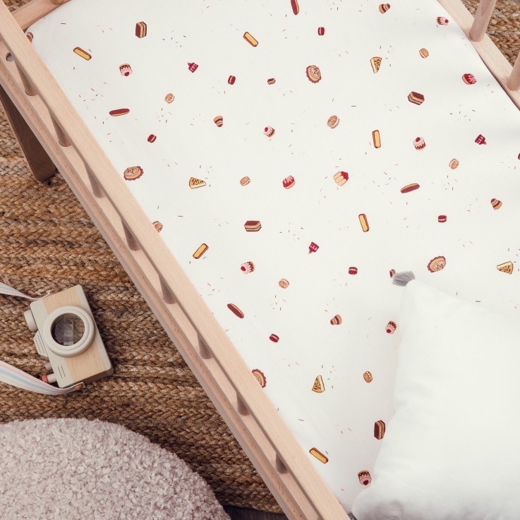 Drap housse Coton Bio berceau Gourmandises
