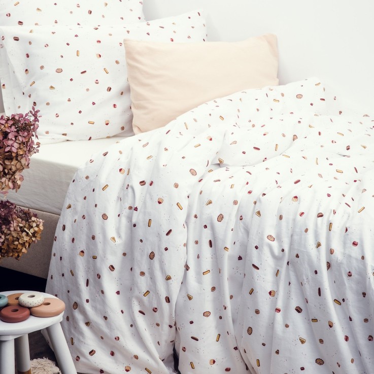 Housse de couette Coton Bio 1 personne Gourmandises