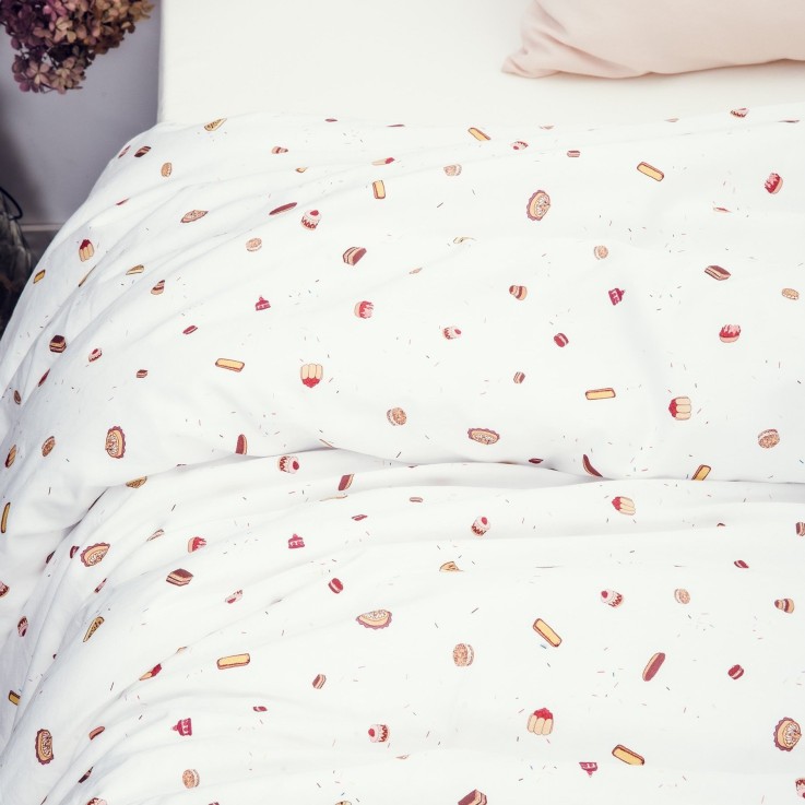 Housse de couette Coton Bio 1 personne Gourmandises