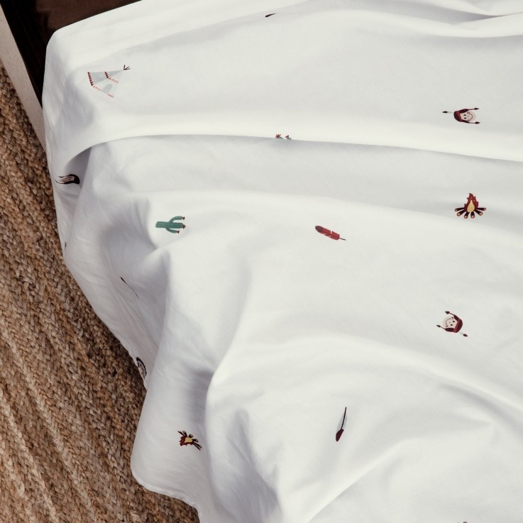 Drap plat 1 personne Coton Bio Petite Plume
