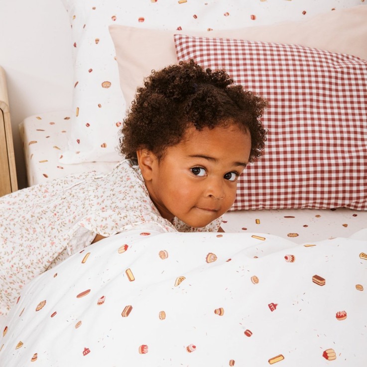 Drap plat Bébé Coton Bio Gourmandises