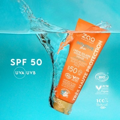 Crème Solaire hydratante visage SPF50 (50ml)
