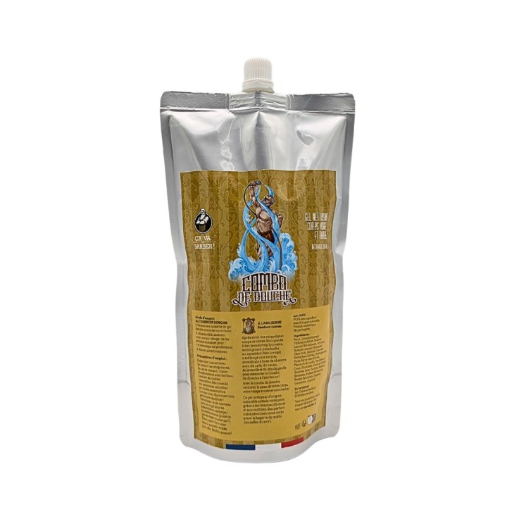 Recharge souple gel nettoyant 3-en-1 à l'Ancienne Senteur Cuir (500ml)