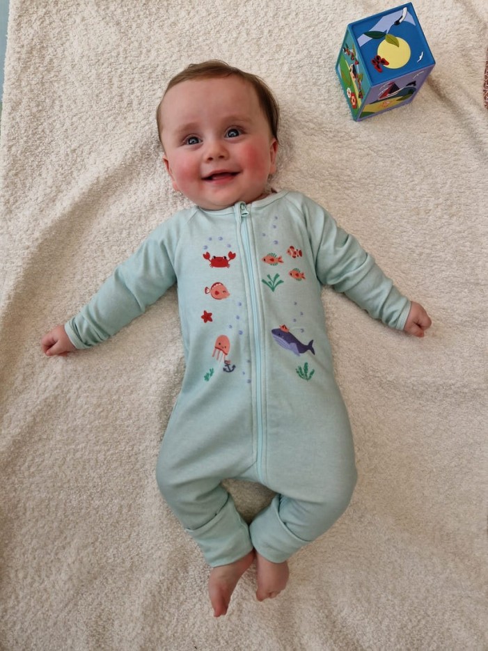 Pyjama bébé zippé et évolutif Nager en Coton Bio