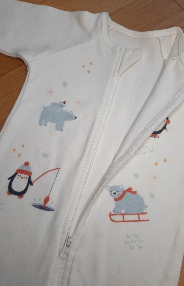 Pyjama bébé zippé et évolutif Calins d'Ours en Coton Bio