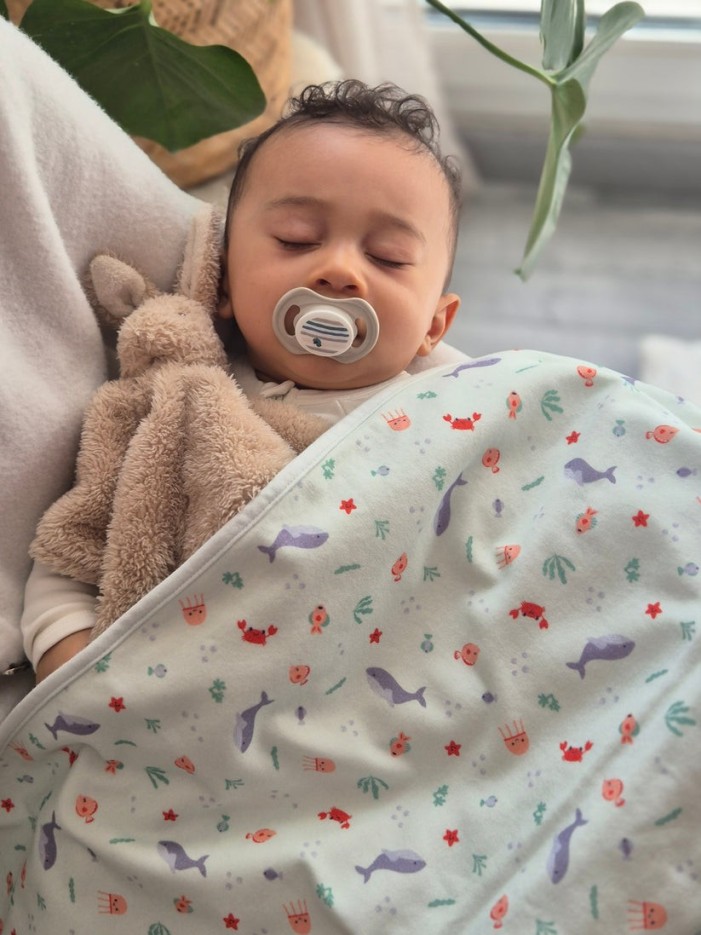 Couverture bébé naissance en Coton Bio