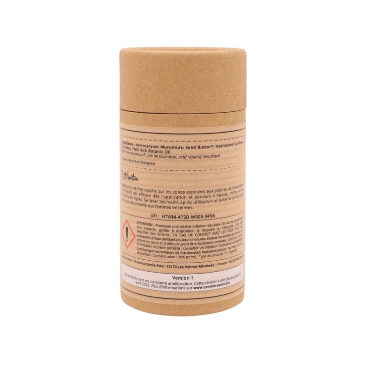 Répulsif Anti-Moustique Solide au Beurre de Murumuru Bio V2
