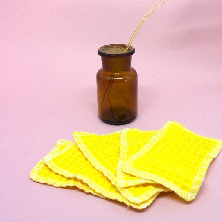 Lingettes Pour Ongles nid abeille coton Aléatoire x 10