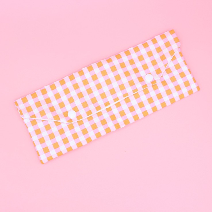 Maxi pochette à savon -coton vichy