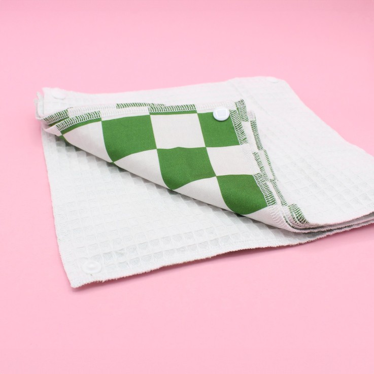 5 feuilles essuie-tout coton damier