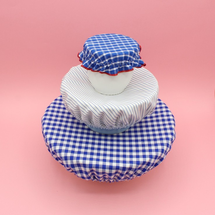 3 charlottes couvre bol en coton