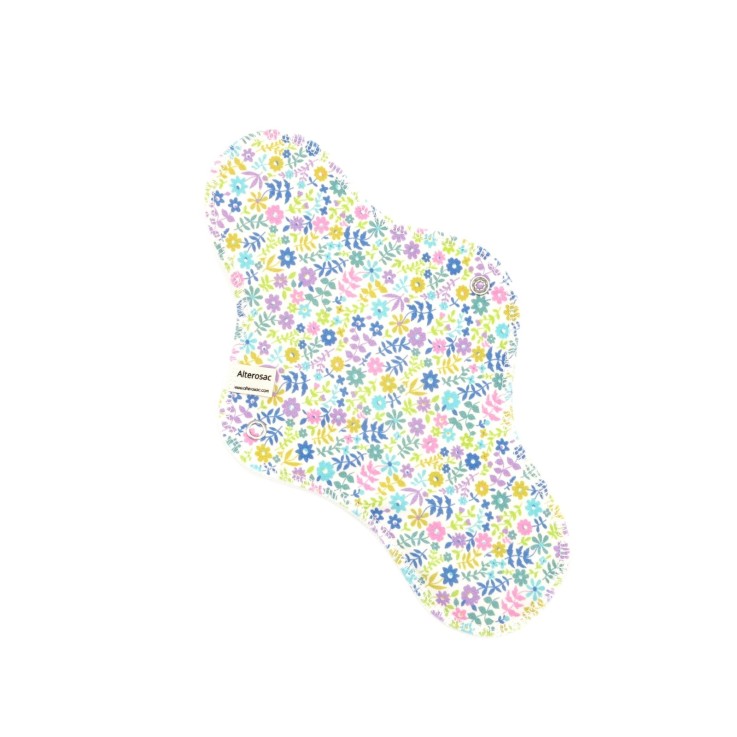 Serviette hygiénique lavable en Coton Bio L (flux abondant)