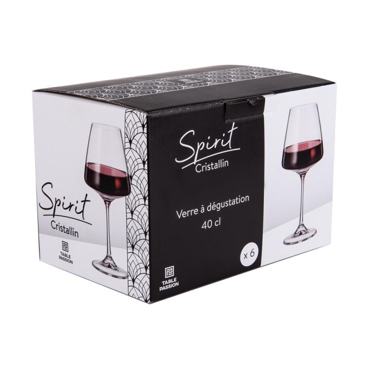 Boite de 6 verres à pied Spirit 40 cl en cristallin