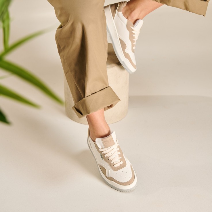 Basket basses Wave bianco Sand Vegan