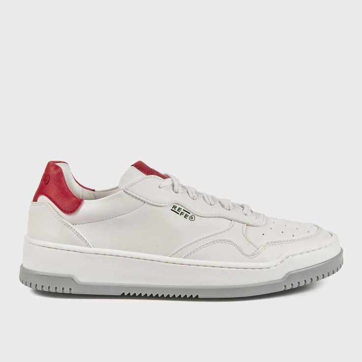 Basket basses Wave bianco rosso Vegan