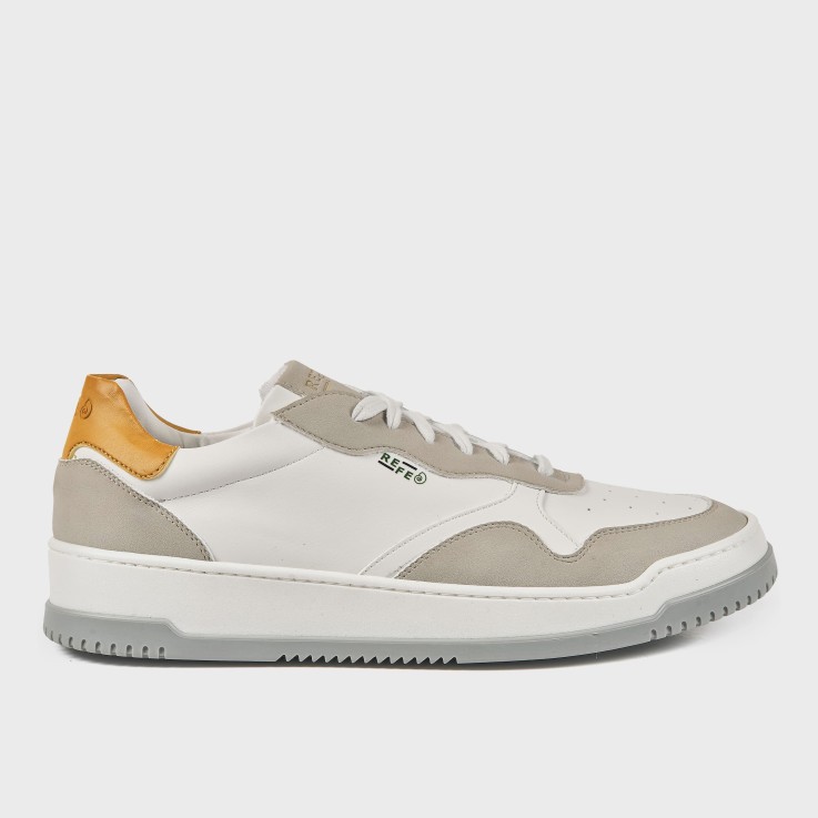 Basket basses Wave bianco Giallo Vegan