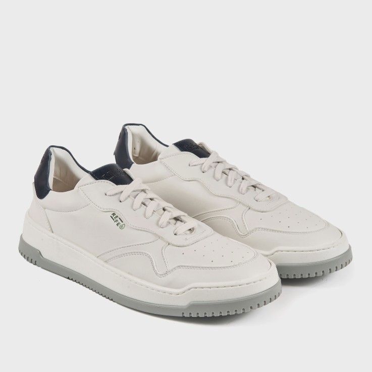 Basket basses Wave bianco Blu Vegan