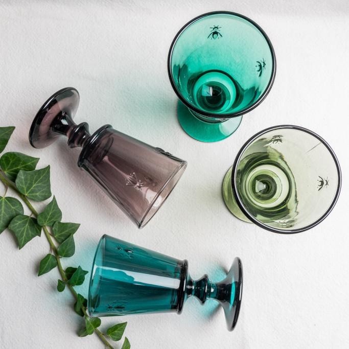 Set de 4 verres à pied Abeille 24 cl (1 modèle aléatoire)