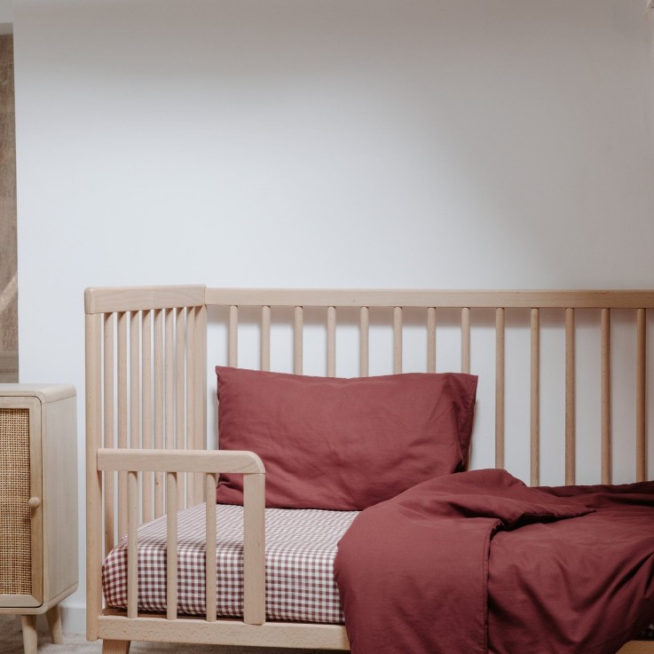 Drap housse bébé Percale de Coton Bio Vichy