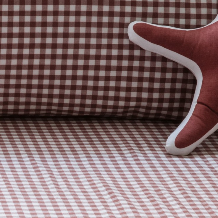 Drap housse bébé Percale de Coton Bio Vichy