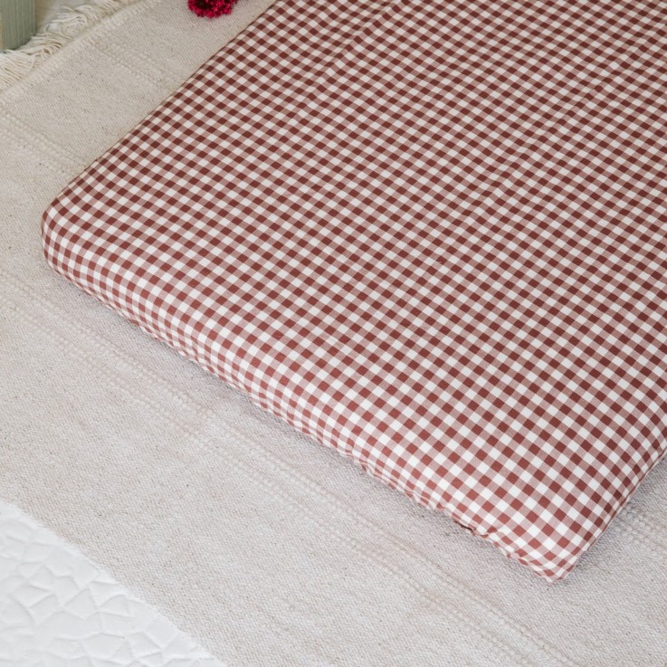 Drap housse berceau Percale de Coton Bio Vichy