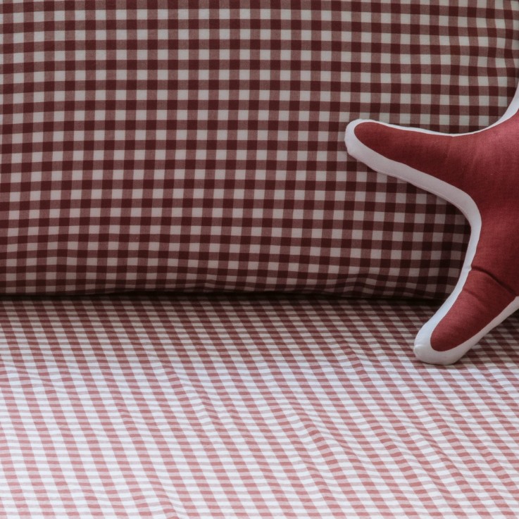 Drap housse berceau Percale de Coton Bio Vichy