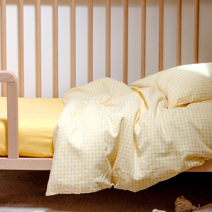Housse de couette Percale de Coton Bio bébé Vichy