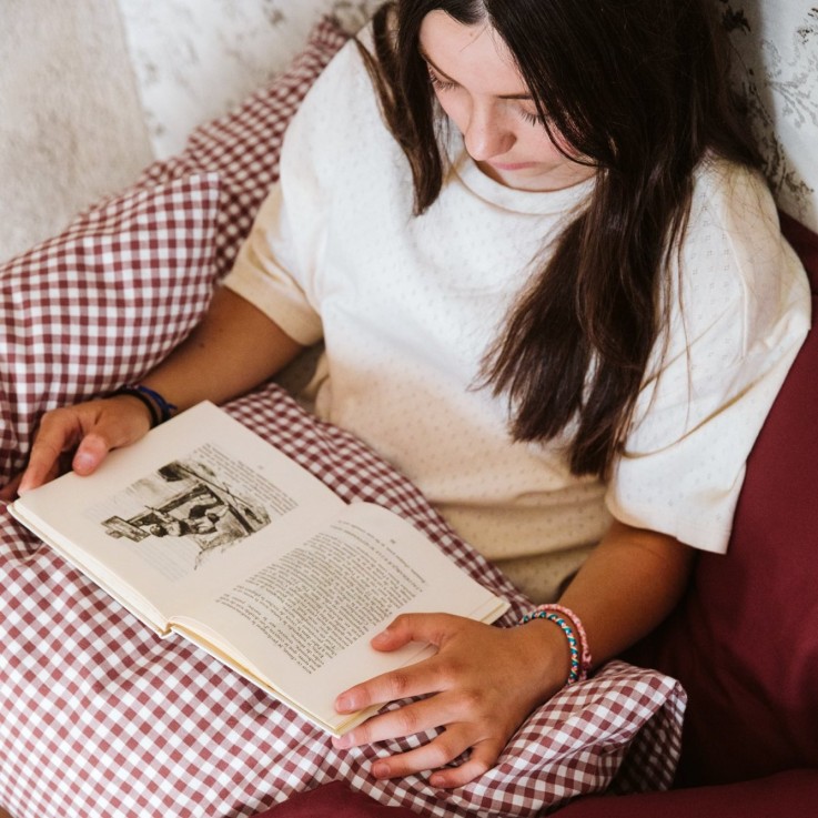 Taie d'oreiller Percale de Coton Bio Vichy