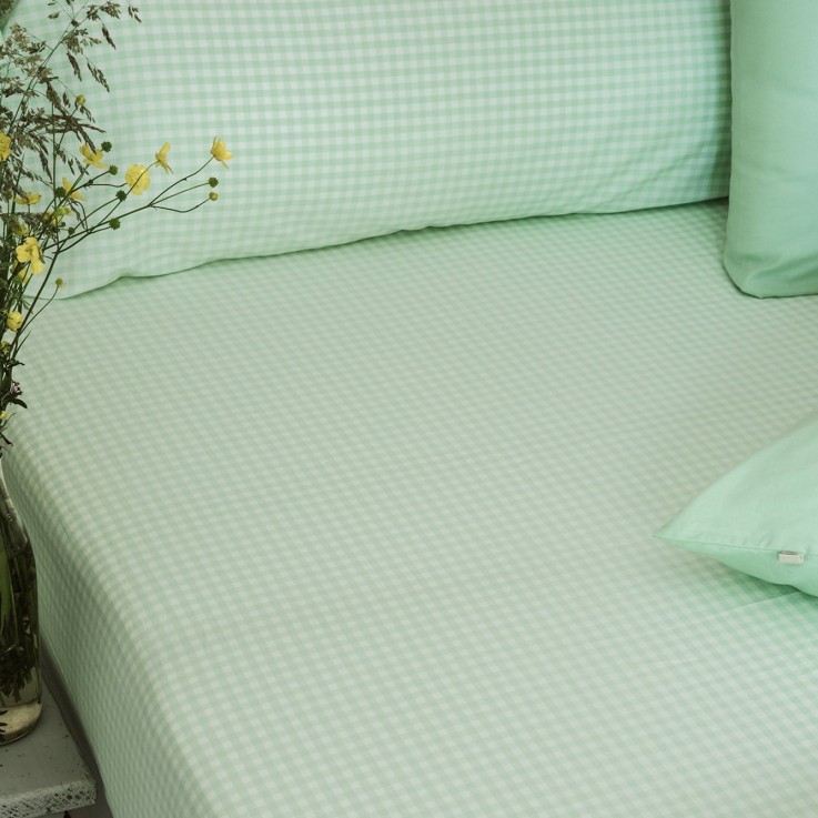Taie traversin Percale de Coton Bio Vichy