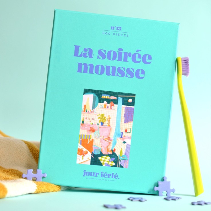 Puzzle 500 pièces La soirée mousse