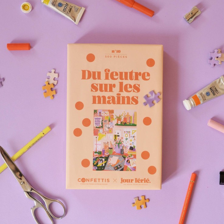 Puzzle 500 pièces Du feutre sur les mains
