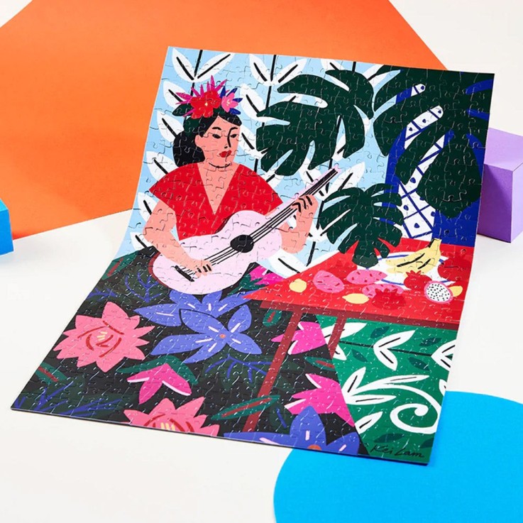 Puzzle 504 pièces Femme guitare
